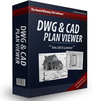 Free DWG/CAD woodworking plan viewer included with Ted's Woodworking – customize designs like a pro